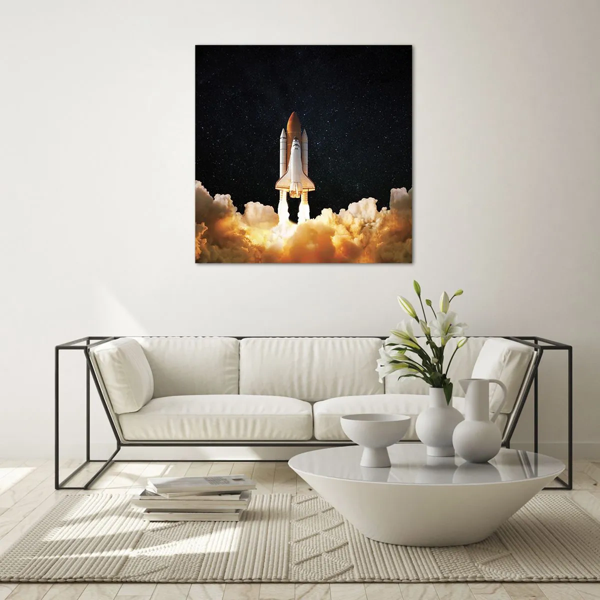 Tablou pe sticlă - Ad astra! - 50x50 cm