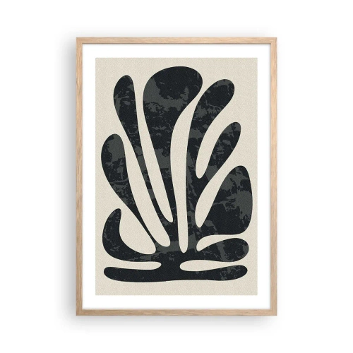 Poster în ramă de stejar deschis - Abstracție cu mai multe degete - 50x70 cm