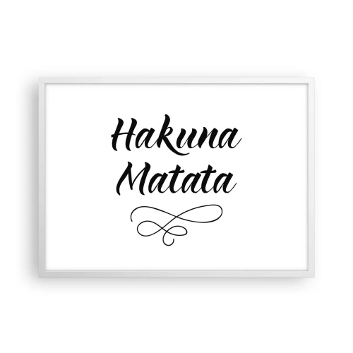 Poster în ramă albă - Cel mai bun sfat - 70x50 cm