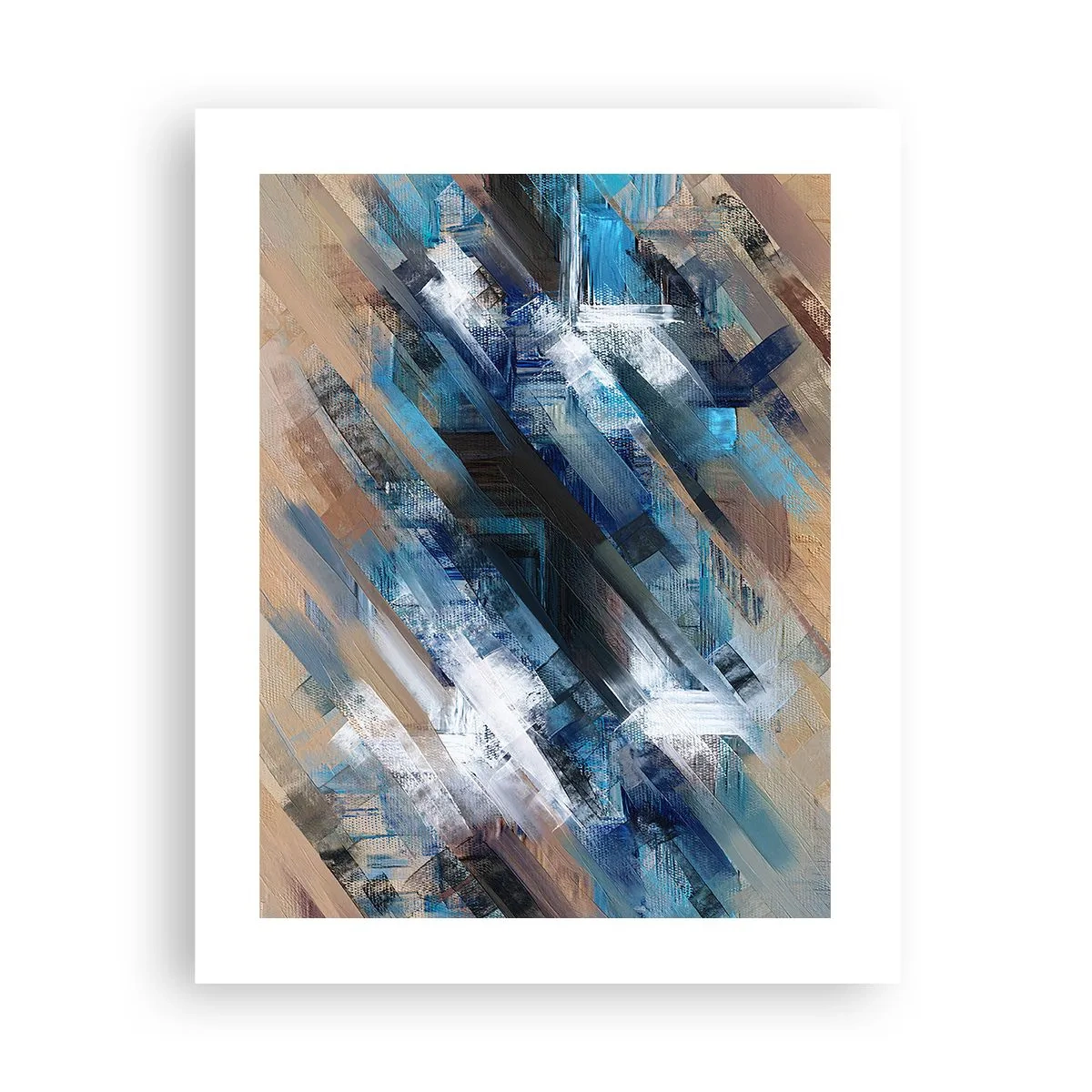 Poster - Pe o pantă albastră - 40x50 cm