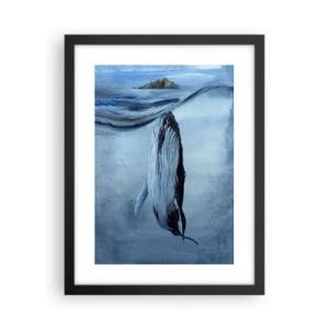 Poster în ramă neagră - Cele două lumi din nord - 30x40 cm