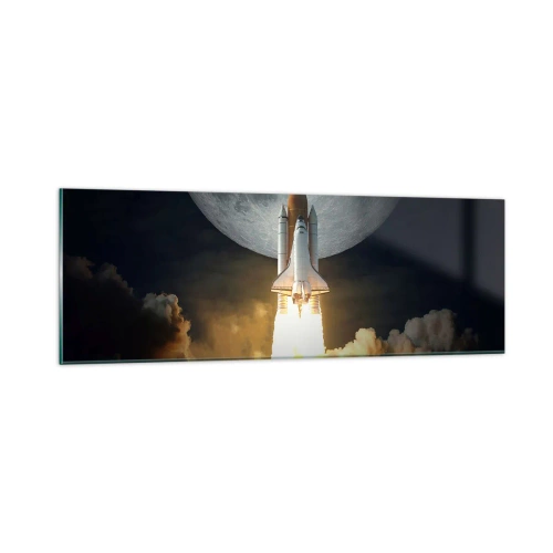 Tablou pe sticlă - Începutul unei aventuri nepământene - 90x30 cm