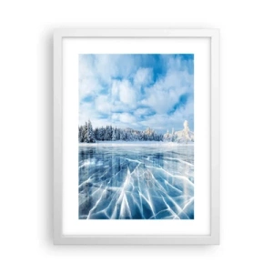 Poster în ramă albă - O priveliște orbitoare și cristalină - 30x40 cm