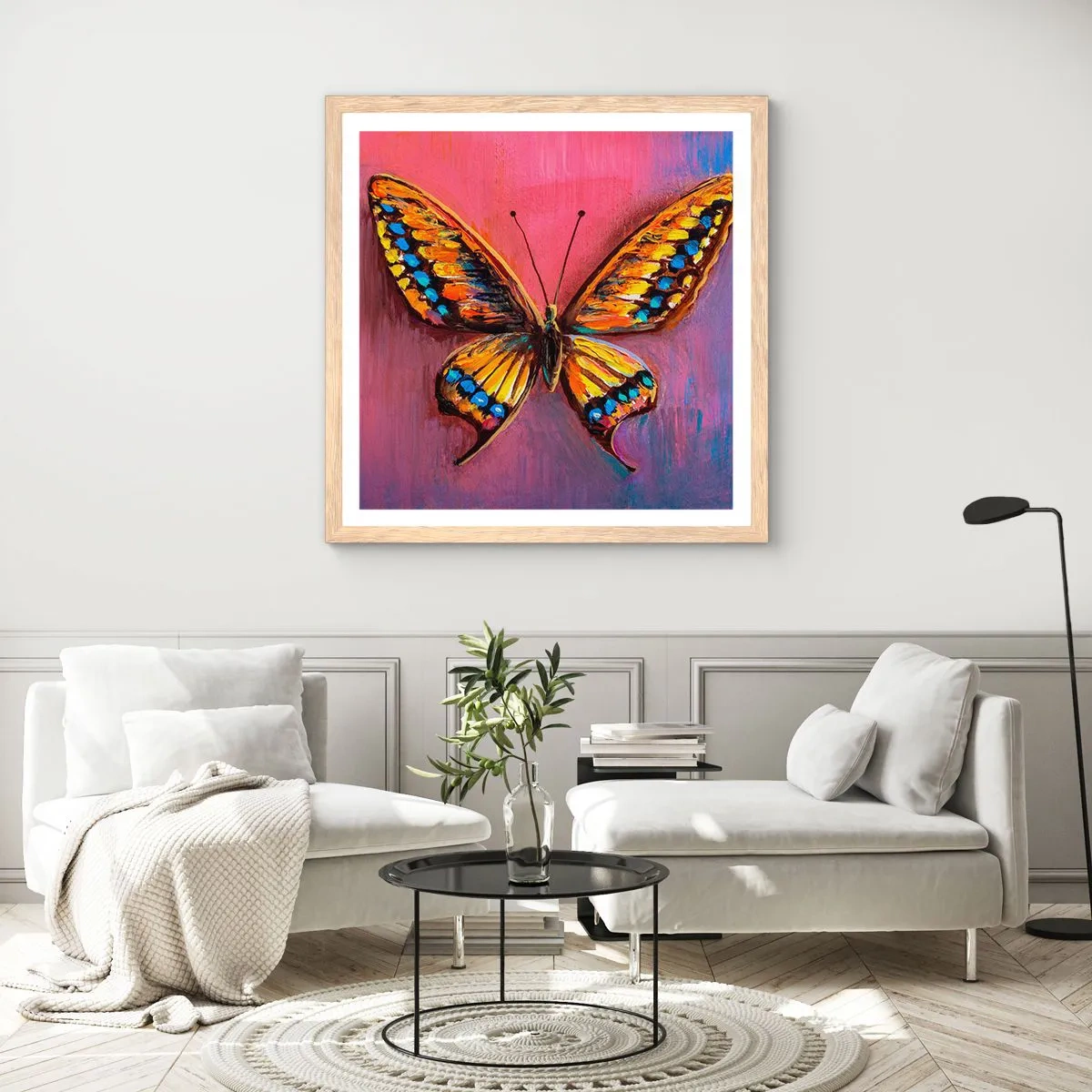 Poster în ramă de stejar deschis - O bijuterie a naturii - 60x60 cm