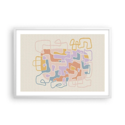 Poster în ramă albă - Labirintul - o aventură plină de bucurie - 70x50 cm