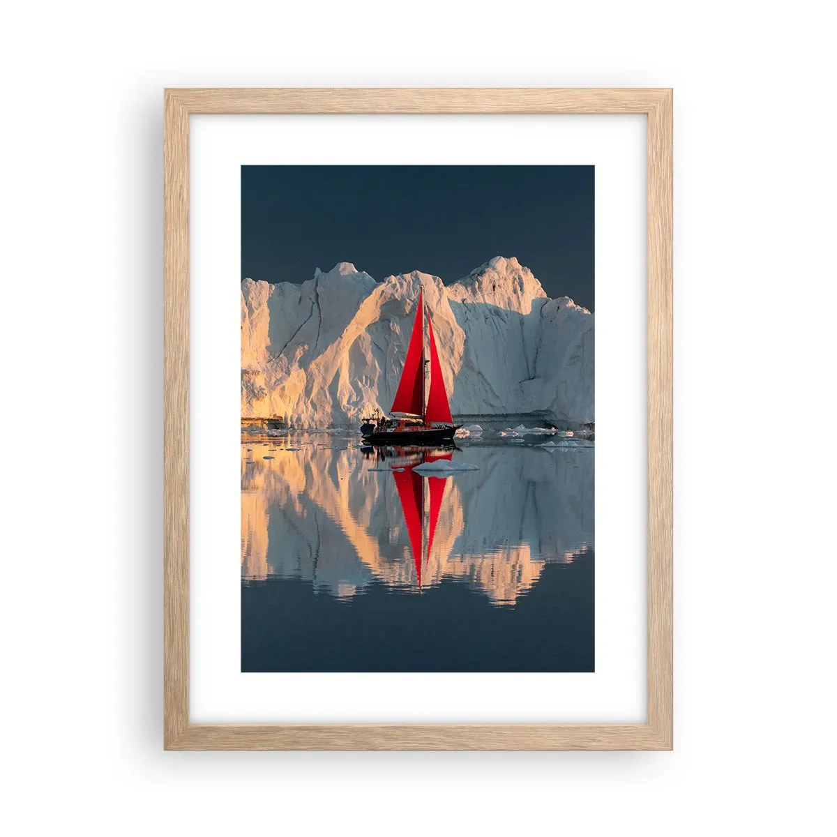 Poster în ramă de stejar deschis - La capătul lumii - 30x40 cm