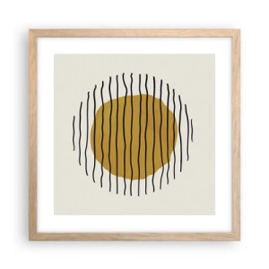 Poster în ramă de stejar deschis - Abstracție tremurândă de căldură - 40x40 cm