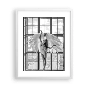 Poster în ramă albă - Orașul îngerilor dansatori? - 40x50 cm