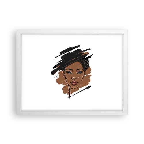 Poster în ramă albă - Dulce ca ciocolata - 40x30 cm