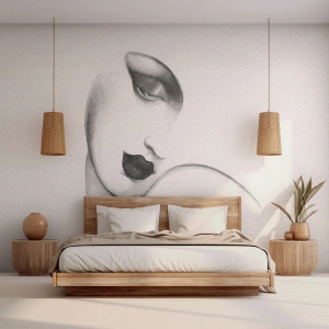 Tapet Premium Canvas - În stilul Lempickei - Portretul unei femei, Chipul de femeie, Bucată - 350x256 cm