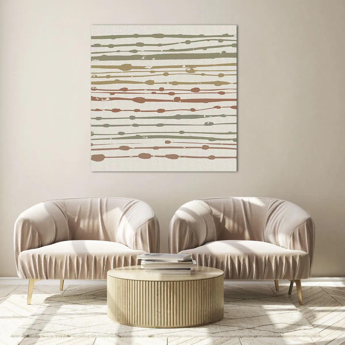 Tablou pe sticlă - Notația culorilor muzicale - 50x50 cm