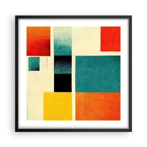 Poster în ramă neagră - Abstracție geometrică - energie bună - 50x50 cm
