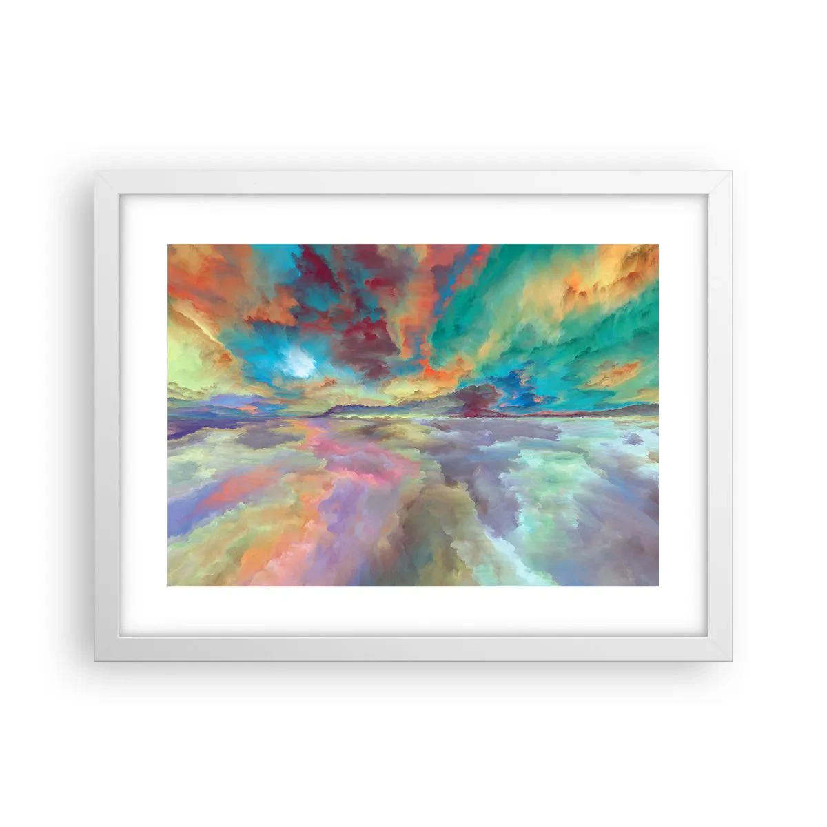 Poster în ramă albă - Două ceruri - 40x30 cm