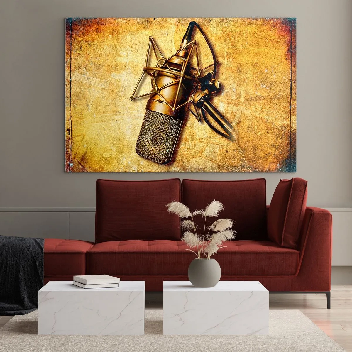 Tablou pe sticlă - Anii de aur ai radioului - 120x80 cm