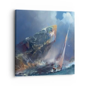 Tablou pe pânză - Cine îndrăznește, câștigă - 30x30 cm