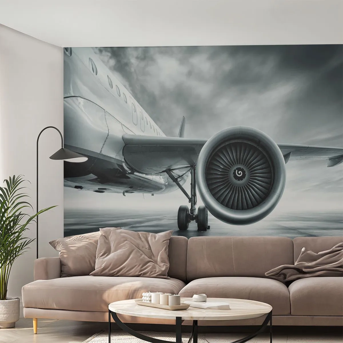 Tapet Premium Sand - Ce putere! - Avion, excursie, Afaceri - 100x70 cm