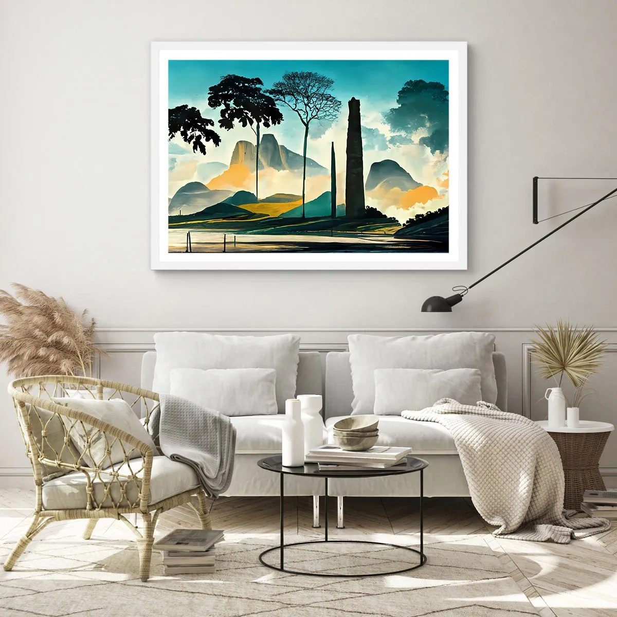 Poster în ramă albă - Din ce în ce mai sus - 50x40 cm