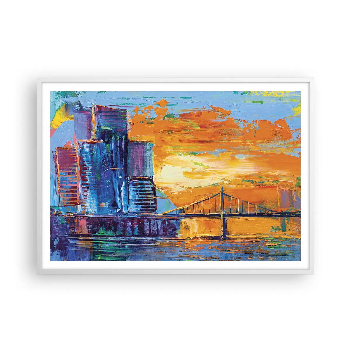 Poster în ramă albă - Cultură și natură - 100x70 cm