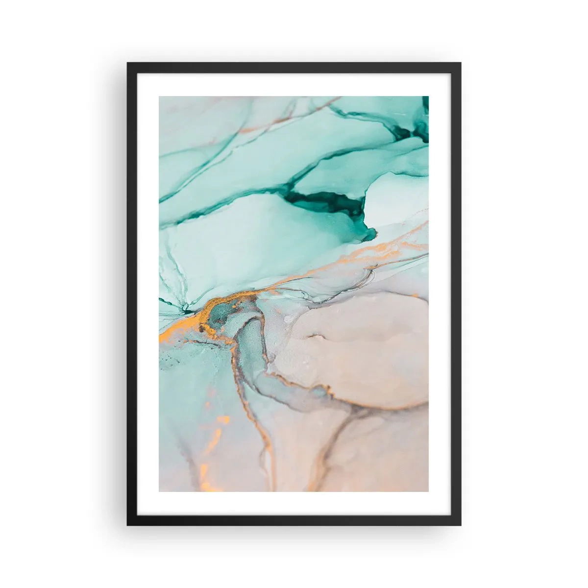 Poster în ramă neagră - Dansul formelor și al culorilor - 50x70 cm