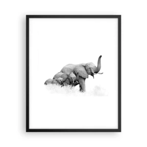 Poster în ramă neagră - Unu, doi, trei - 40x50 cm