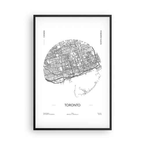 Poster în ramă neagră - Anatomia Toronto - 61x91 cm