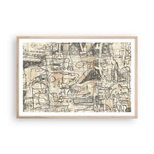 Poster în ramă de stejar deschis - Așteaptă să fie descifrat - 91x61 cm