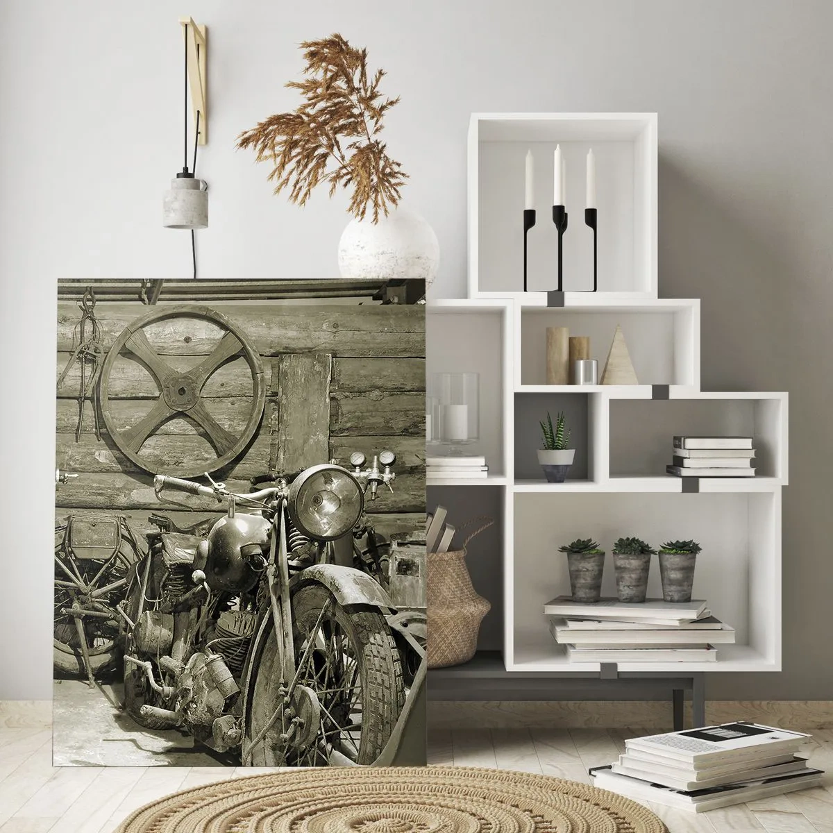 Tablou pe sticlă - În șopronul unchiului Vlad - 80x120 cm