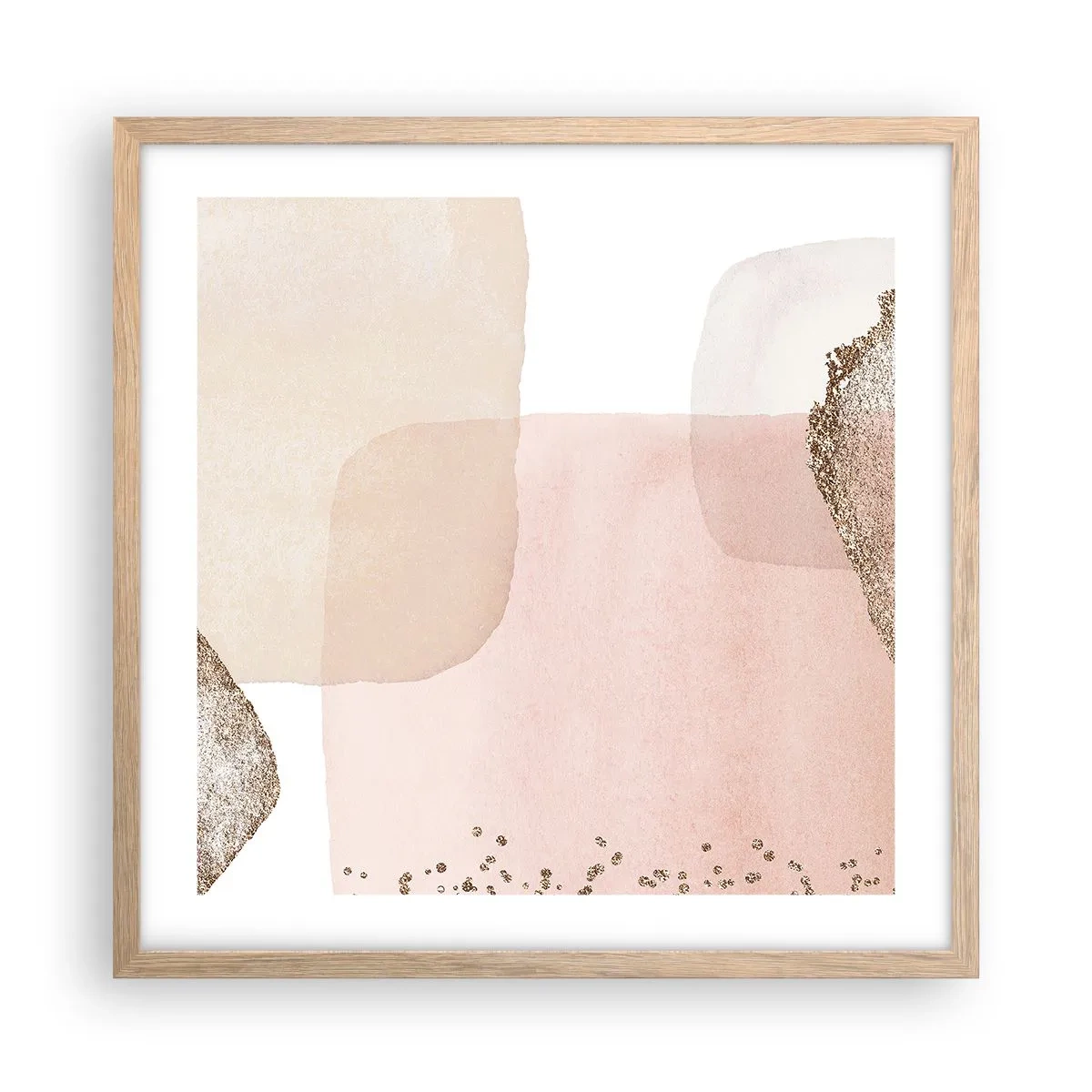 Poster în ramă de stejar deschis - O privire prin culoare - 50x50 cm