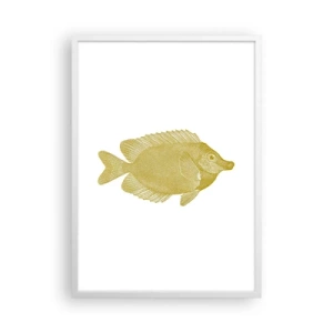 Poster în ramă albă - Pește și atât - 50x70 cm