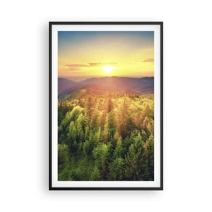 Poster în ramă neagră - Vârfuri și culmi - 61x91 cm