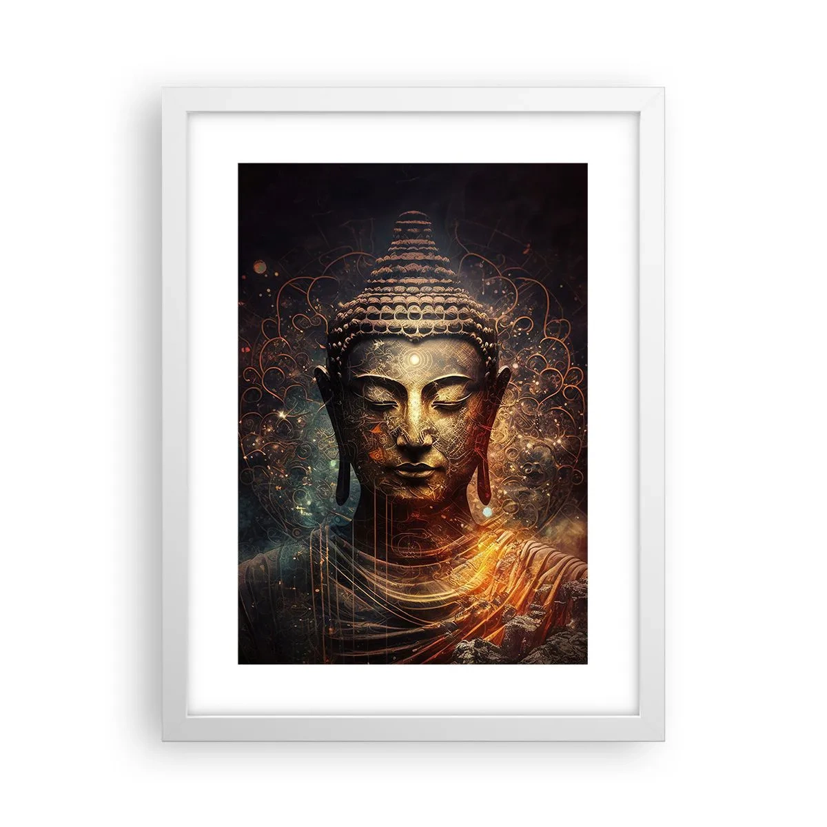 Poster în ramă albă - Echilibru spiritual - 30x40 cm