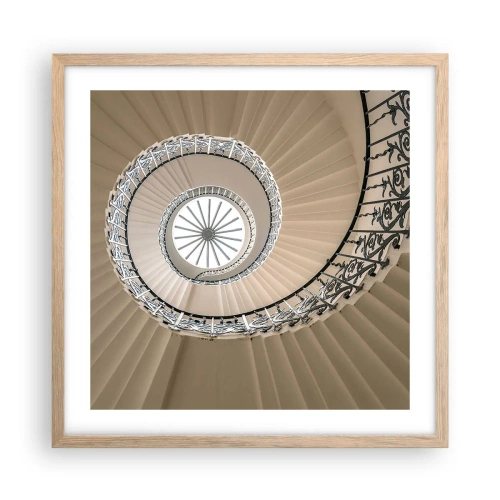 Poster în ramă de stejar deschis - În interiorul cochiliei - 50x50 cm