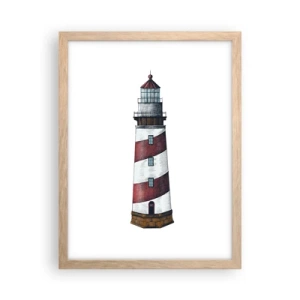 Poster în ramă de stejar deschis - Întotdeauna de veghe - 30x40 cm