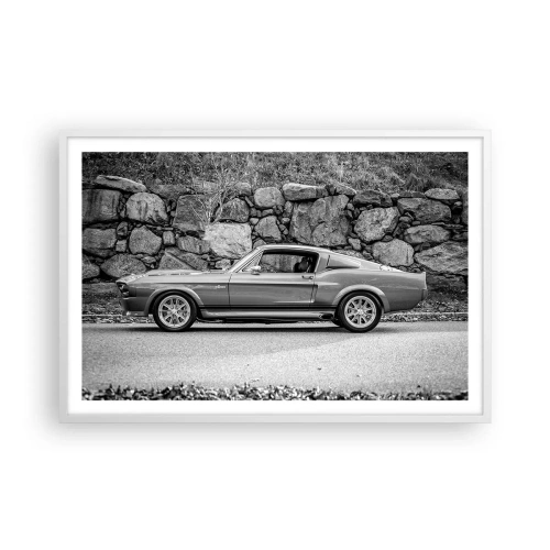 Poster în ramă albă - Legenda anilor '60. - 91x61 cm