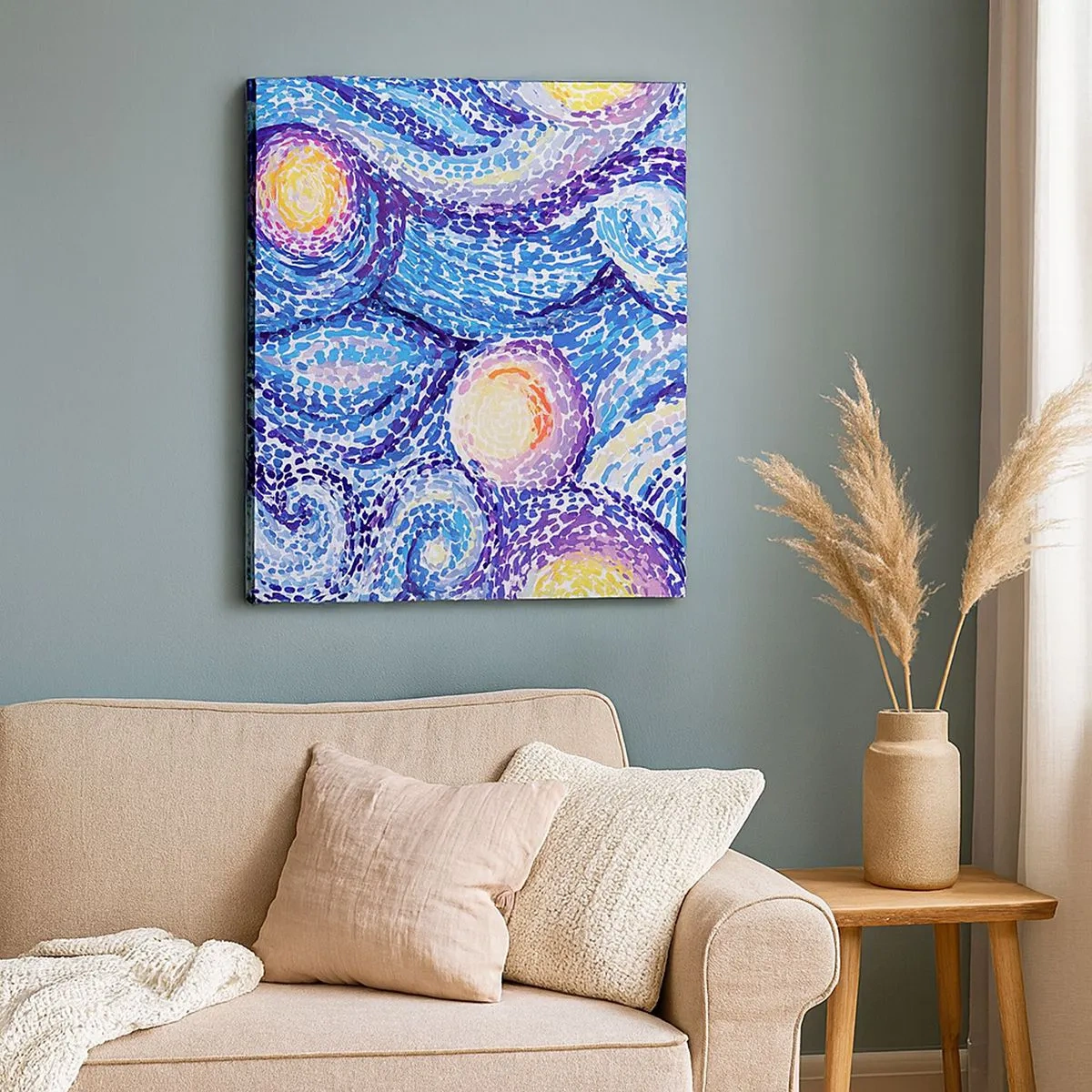 Tablou pe pânză - Dintr-un tablou de van Gogh - 30x30 cm