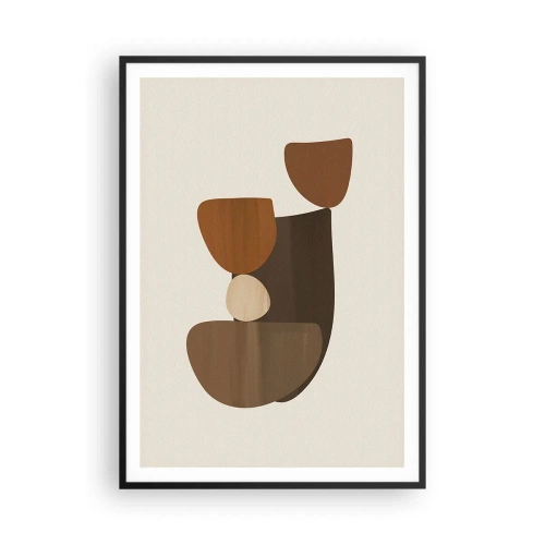 Poster în ramă neagră - Compoziție în bronz - 70x100 cm