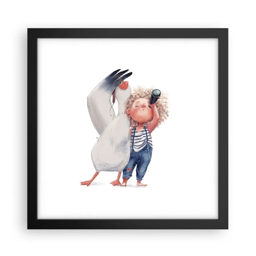 Poster în ramă neagră - Un plan pentru o călătorie minunată - 30x30 cm