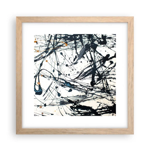 Poster în ramă de stejar deschis - Cu sau fără sens? - 30x30 cm