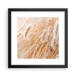 Poster în ramă neagră - Foșnetul auriu al ierburilor - 30x30 cm