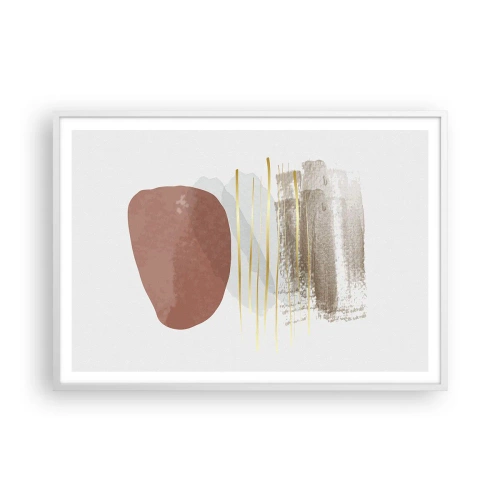 Poster în ramă albă - Colonadă abstractă - 100x70 cm