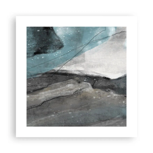 Poster - Abstracție: roci și gheață - 40x40 cm