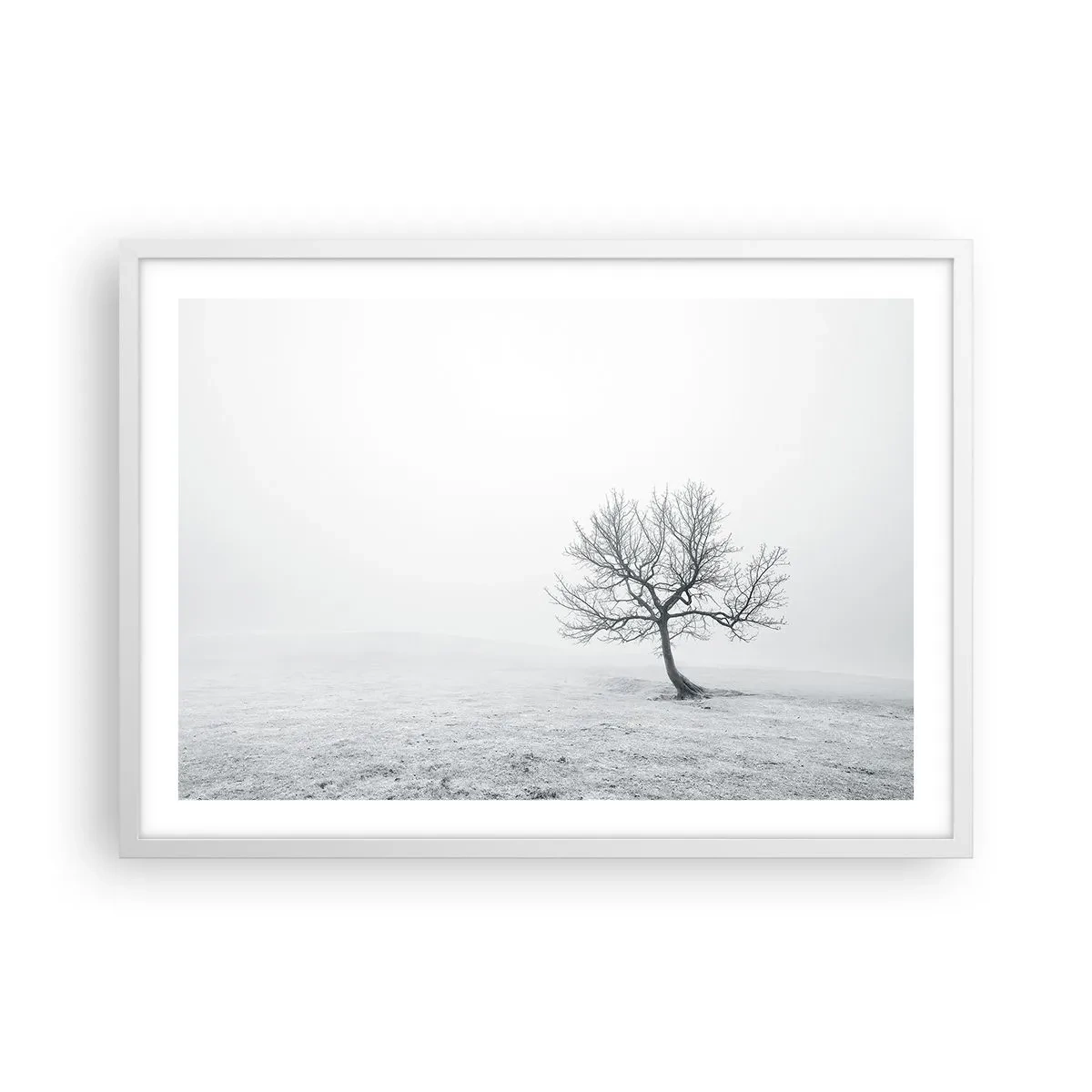 Poster în ramă albă - Împotriva neantului - 70x50 cm