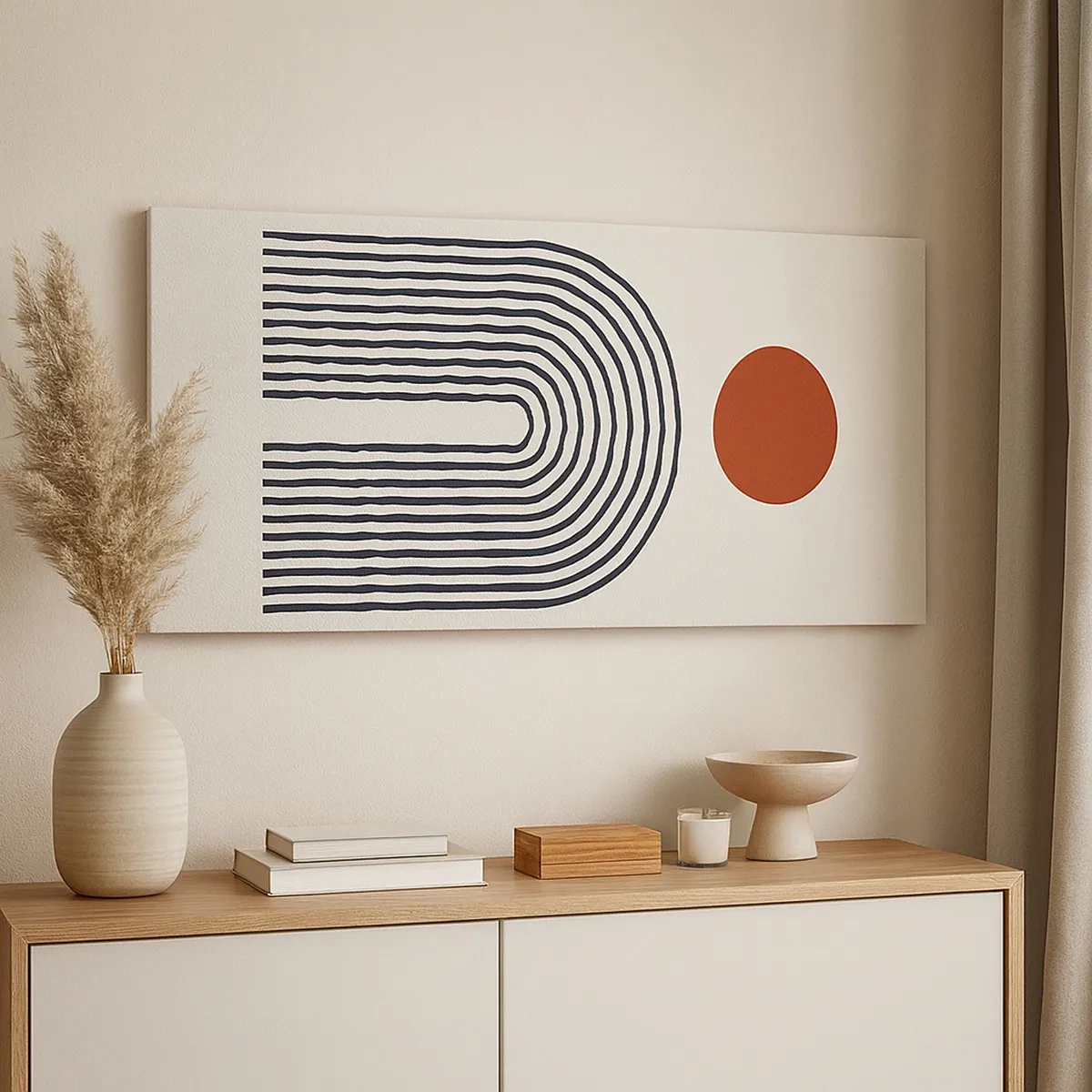 Tablou pe pânză - Magnetismul formelor și al culorilor - 30x30 cm