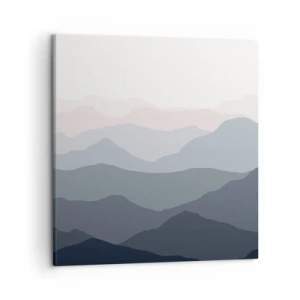 Tablou pe pânză - Valuri de munți - 50x50 cm