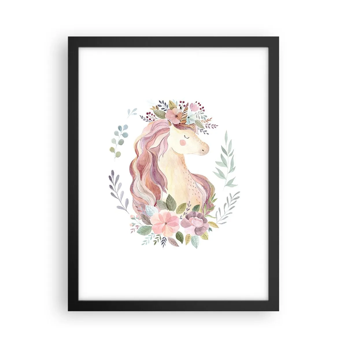 Poster în ramă neagră - O invitație în lumea basmelor - 30x40 cm