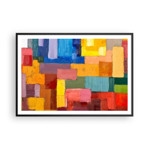 Poster în ramă neagră - Fiecare diferită, toate colorate - 100x70 cm