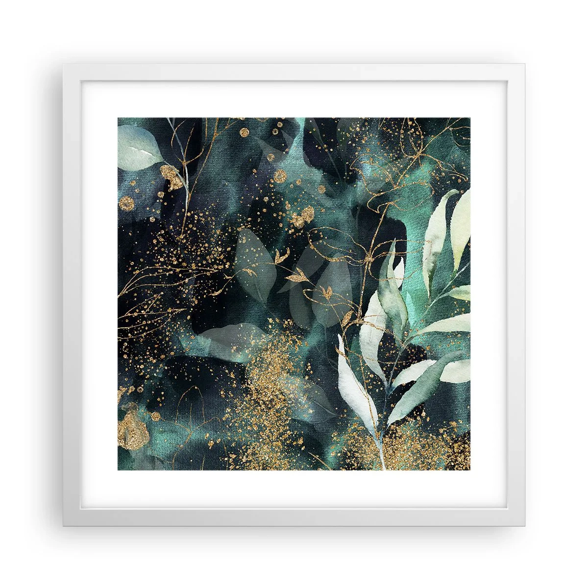 Poster în ramă albă - Grădina fermecată - 40x40 cm