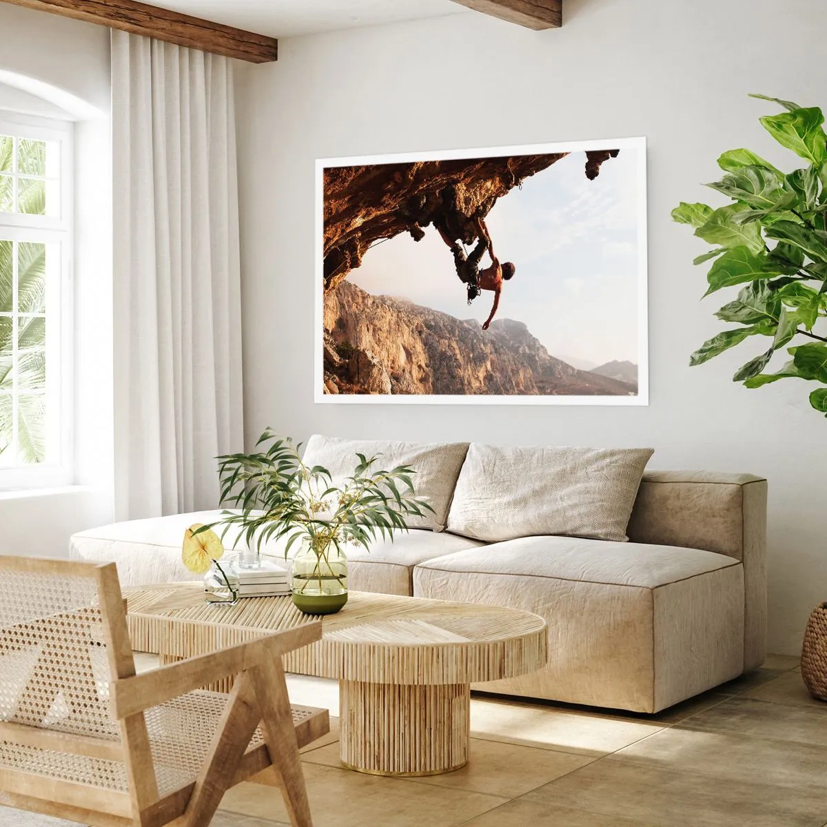 Poster - Lumea s-a micșorat într-un pumn pe un afloriment de bolovani - 50x40 cm