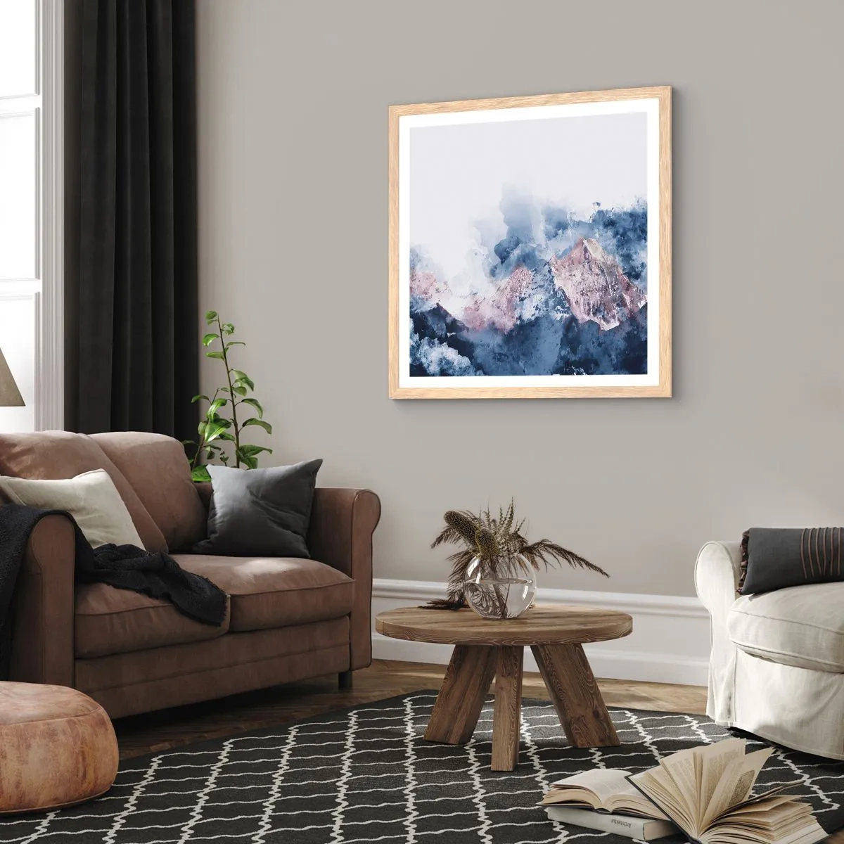 Poster în ramă de stejar deschis - Acestea sunt vârfurile! - 60x60 cm