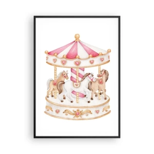 Poster în ramă neagră - Lumea dulce a copilăriei - 70x100 cm